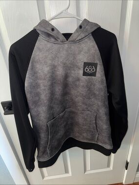 686 Black & Gray Raglan Pullover Hoodie